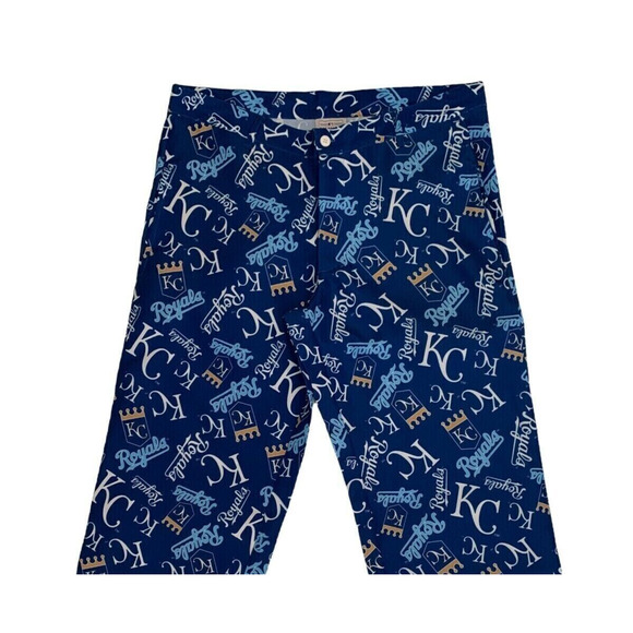 MLB Men's Size 46 Kansas City Royals MLB Baseball All Over Print Adult Pants - Picture 8 of 9